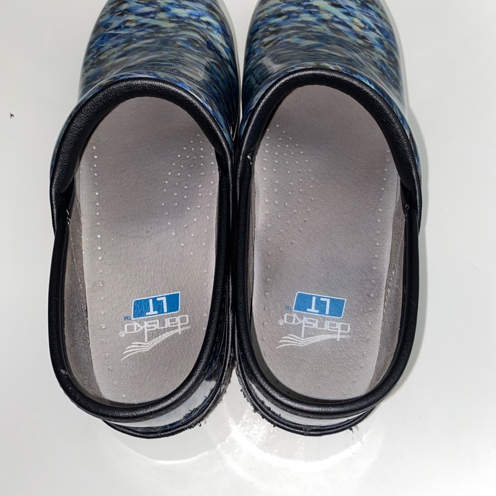 Dansko Womens‎ LT Pro Blue Waves Clogs Size 39 EU 8.5-9 US - Picture 7 of 10
